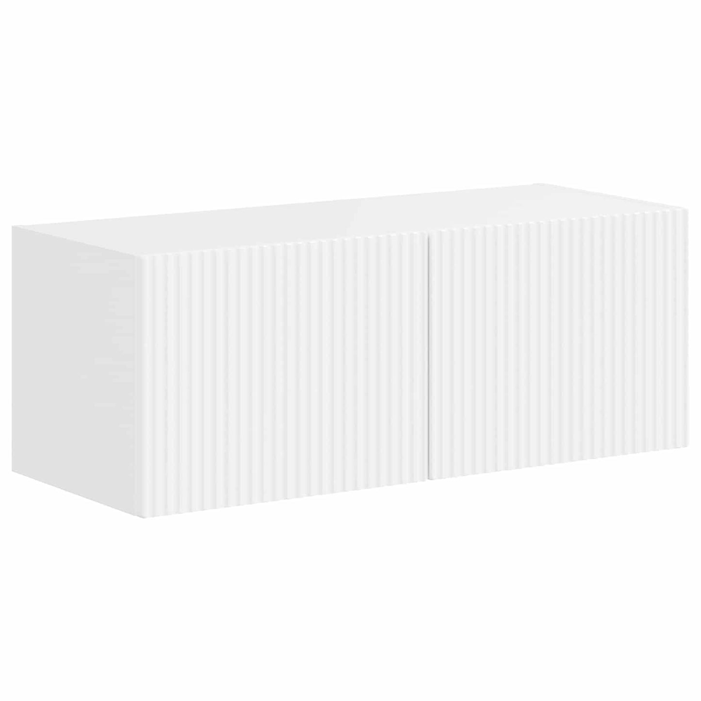 vidaXL Σετ επίπλου τηλεόρασης Επιτοίχιο 4 pcs Υψηλής γυαλάδας λευκό