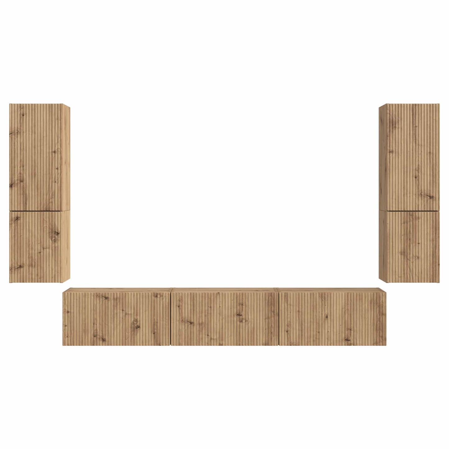 vidaXL Σετ επίπλου τηλεόρασης 4 pcs Artisan Oak Επεξεργασμένο ξύλο