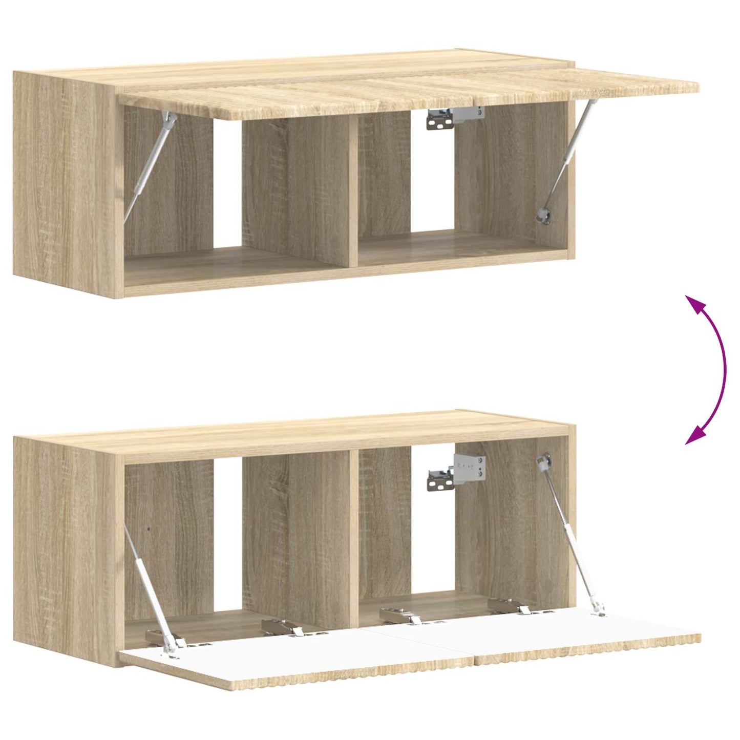 vidaXL Σετ επίπλου τηλεόρασης 6 pcs Δρύς Sonoma Επεξεργασμένο ξύλο