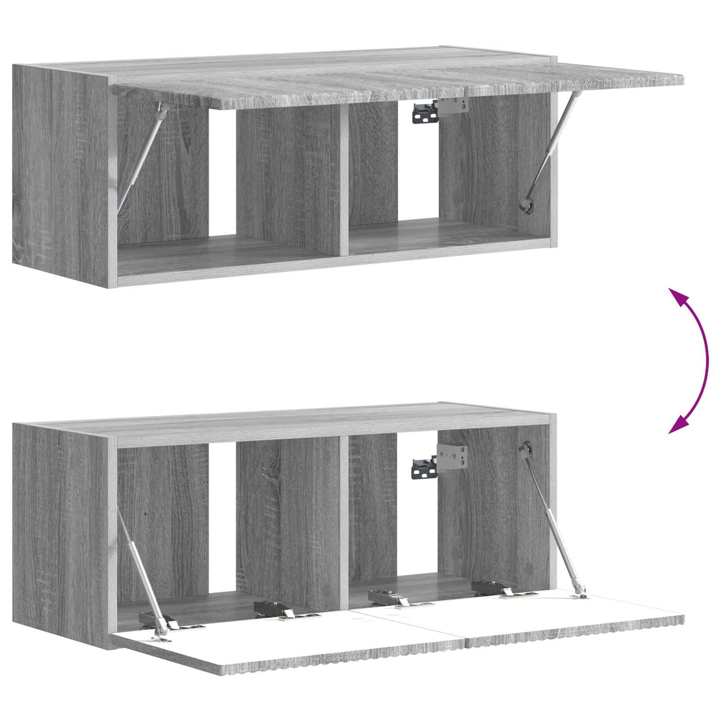 vidaXL Σετ επίπλου τηλεόρασης 6 pcs Γκρίζο Σονομα Επεξεργασμένο ξύλο