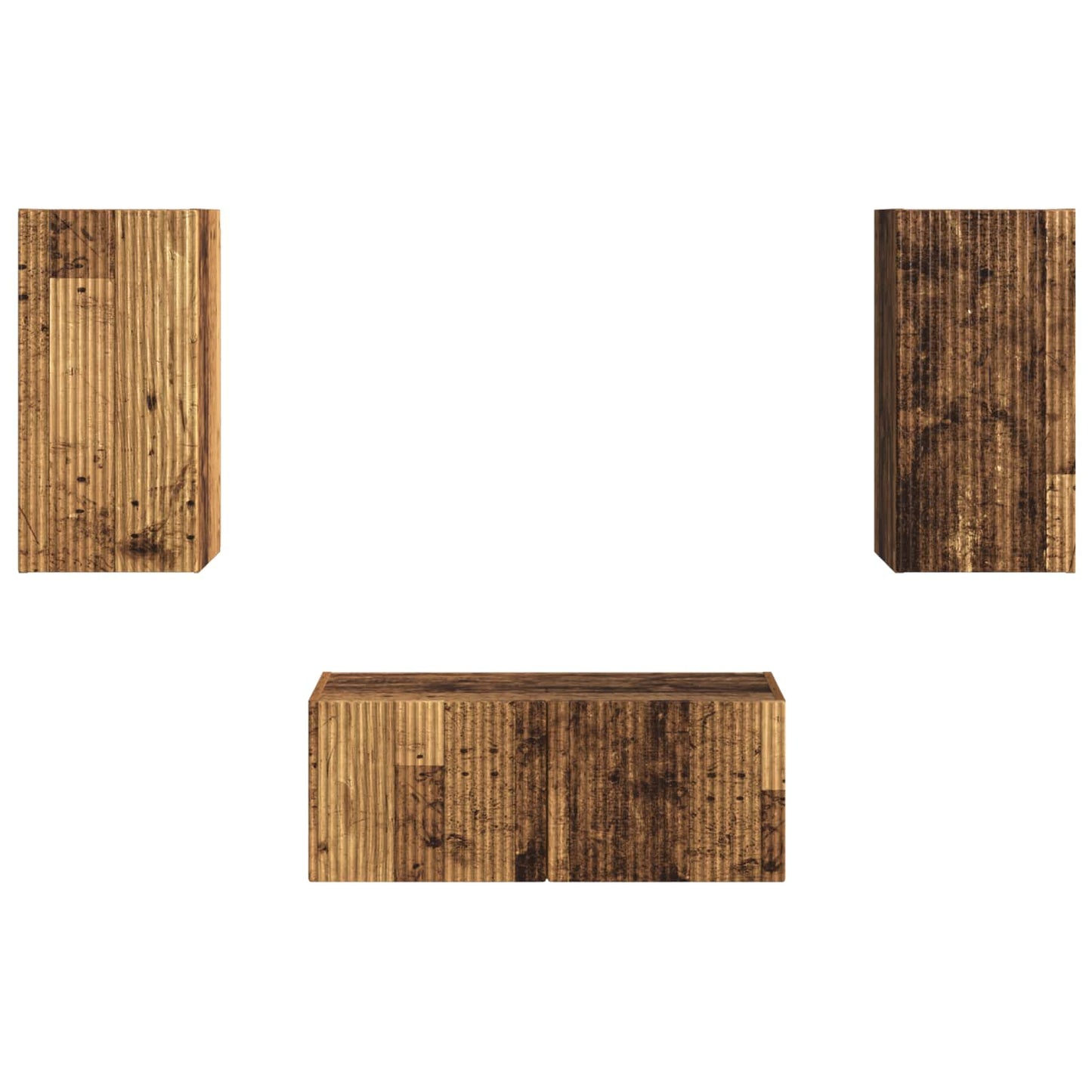 vidaXL Σετ επίπλου τηλεόρασης 6 pcs Παλιό ξύλο Επεξεργασμένο ξύλο