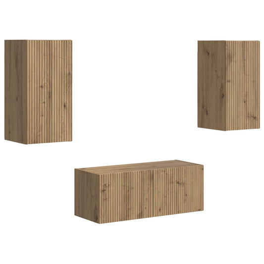 vidaXL Σετ επίπλου τηλεόρασης 6 pcs Artisan Oak Επεξεργασμένο ξύλο