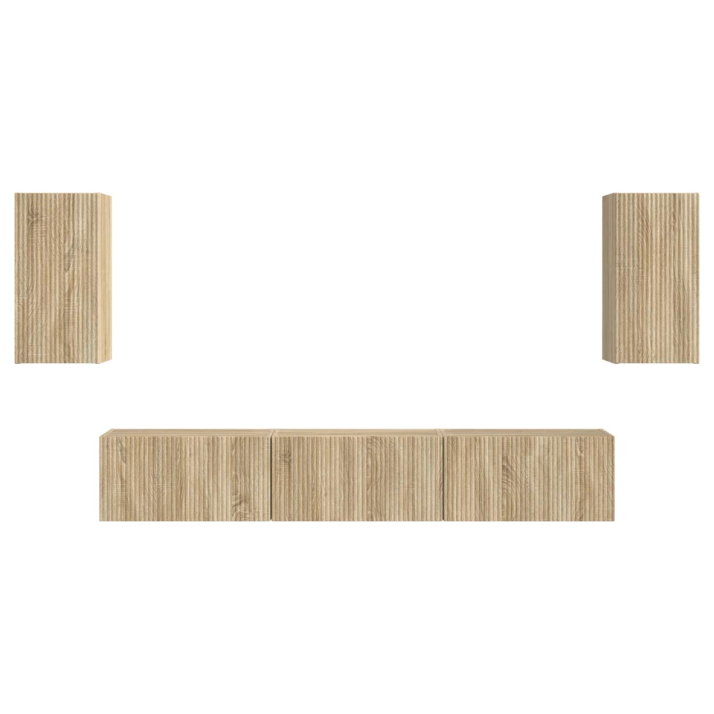 vidaXL Σετ επίπλου τηλεόρασης 3 pcs Δρύς Sonoma Επεξεργασμένο ξύλο