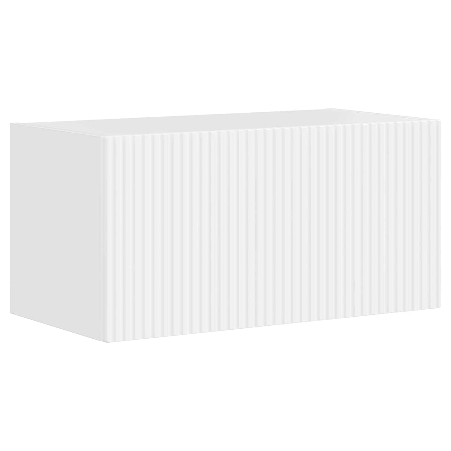 vidaXL Σετ επίπλου τηλεόρασης Επιτοίχιο 3 pcs Υψηλής γυαλάδας λευκό