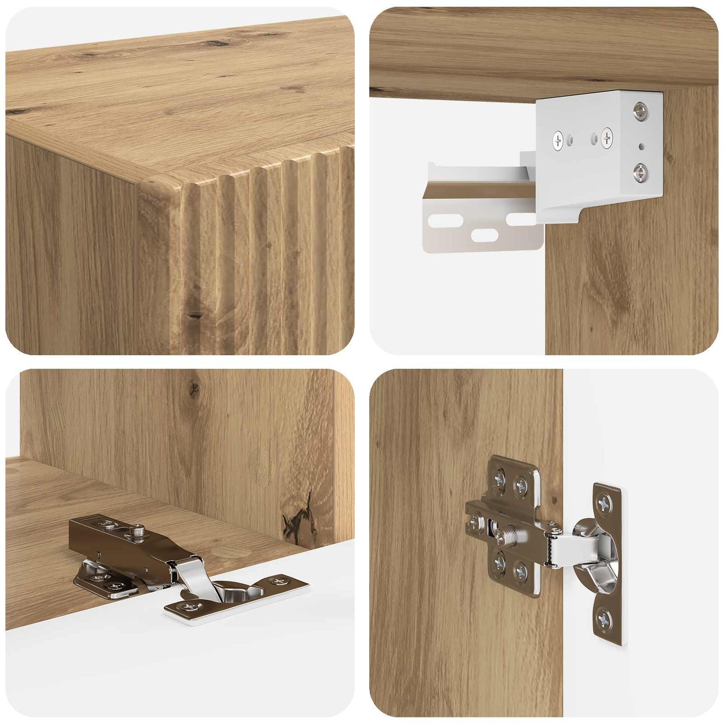 vidaXL Σετ επίπλου τηλεόρασης 3 pcs Artisan Oak Επεξεργασμένο ξύλο