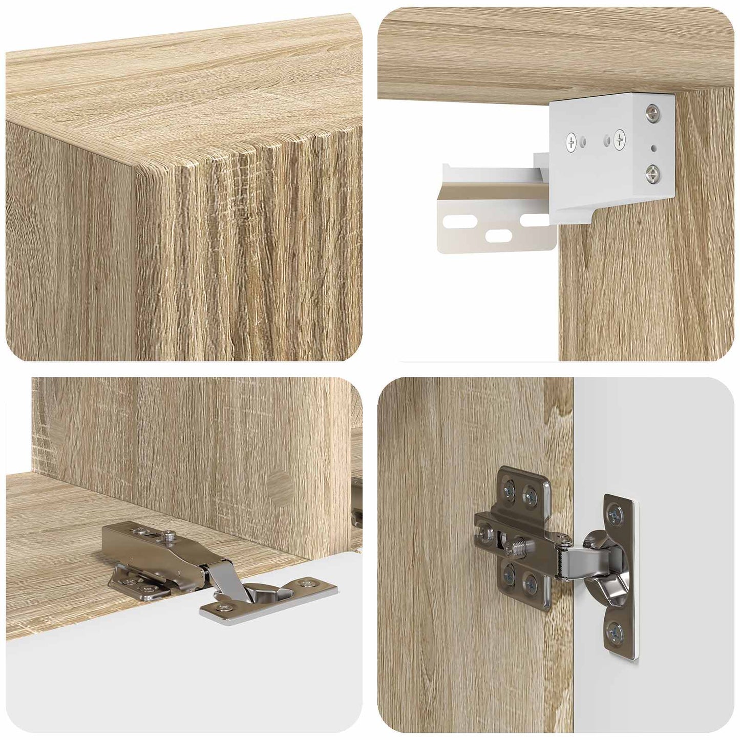 vidaXL Σετ επίπλου τηλεόρασης 4 pcs Δρύς Sonoma Επεξεργασμένο Ξύλο