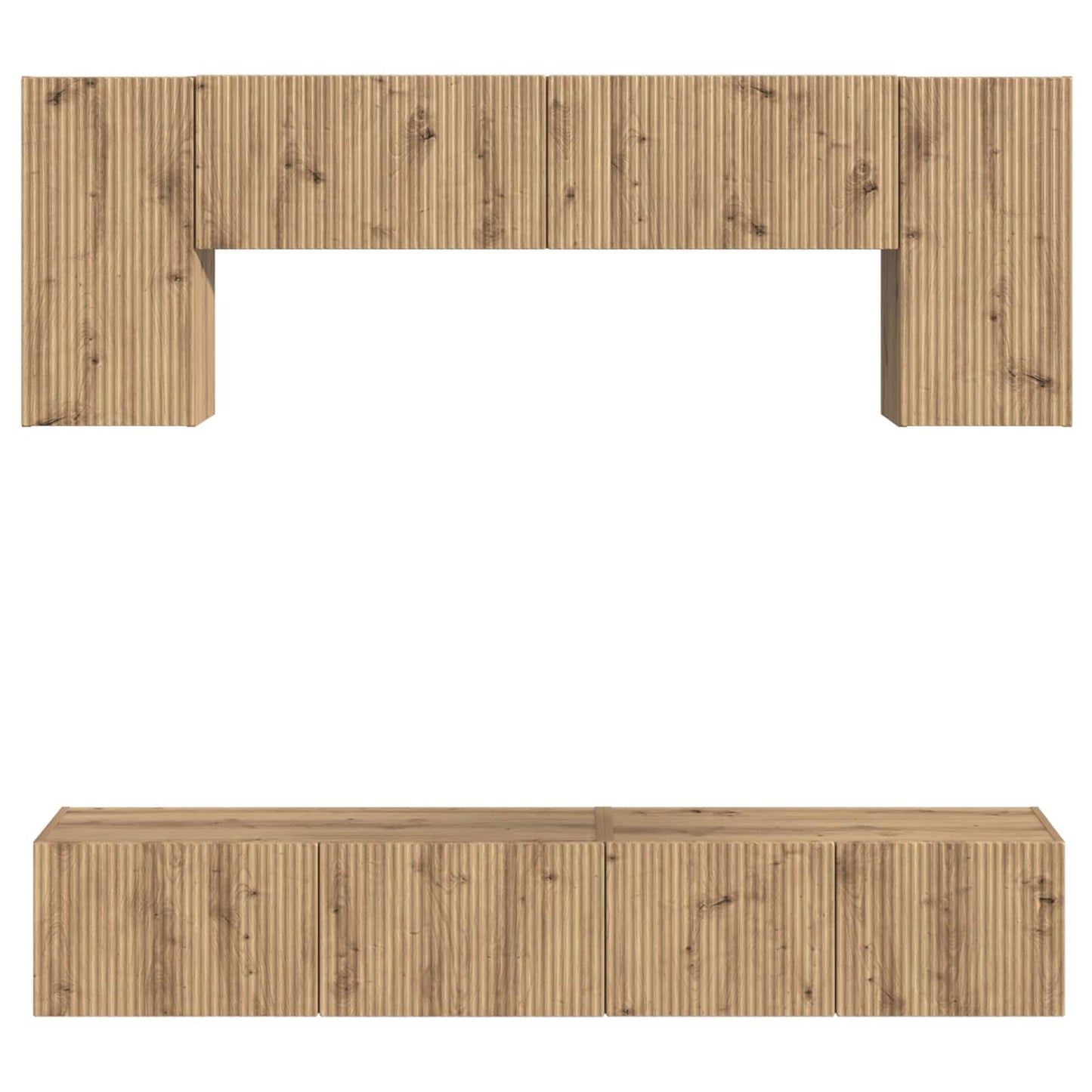vidaXL Σετ επίπλου τηλεόρασης 4 pcs Artisan Oak Επεξεργασμένο ξύλο