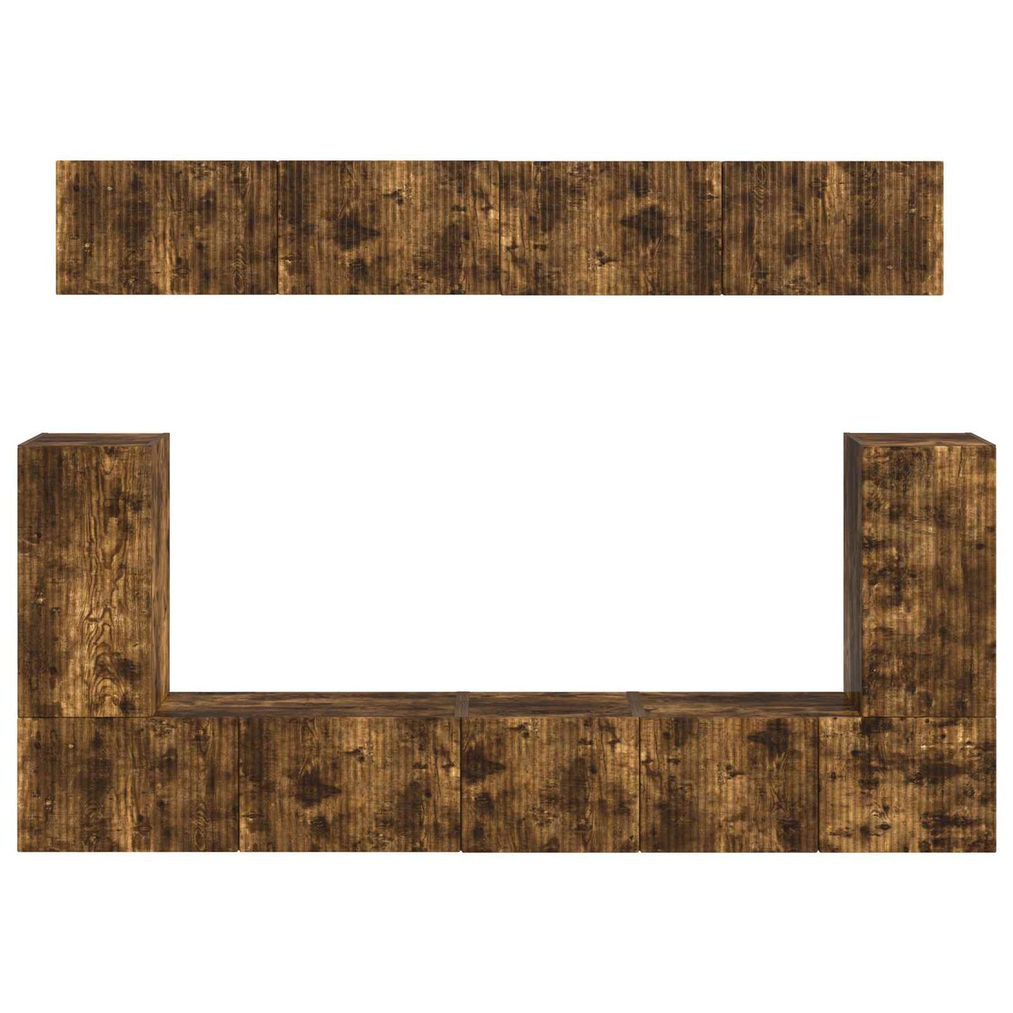 vidaXL Σετ επίπλου τηλεόρασης 5 pcs Καπνιστό Δρύς Επεξεργασμένο ξύλο