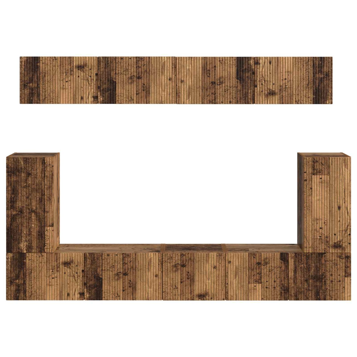 vidaXL Σετ επίπλου τηλεόρασης 5 pcs Παλιό ξύλο Επεξεργασμένο ξύλο