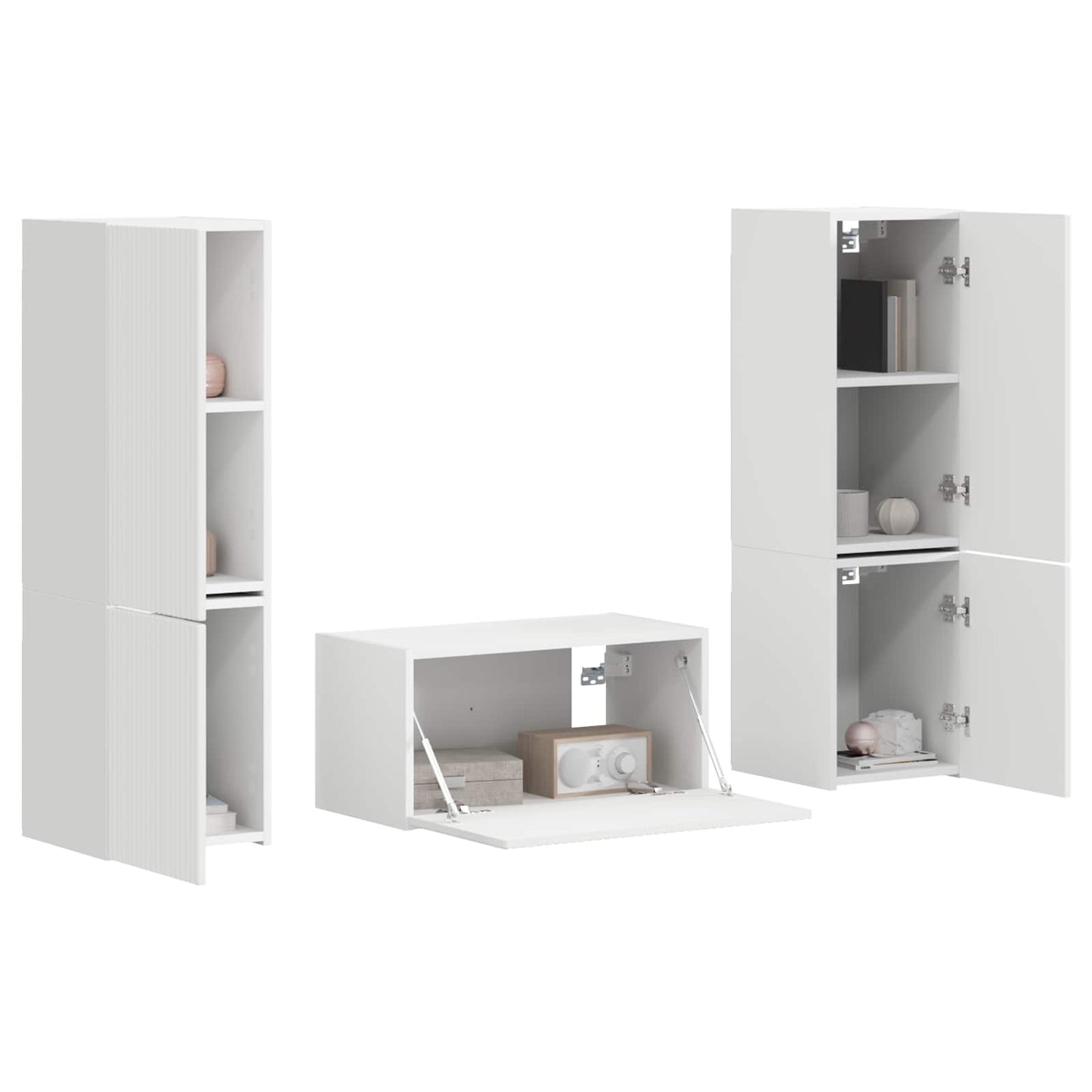 vidaXL 3 pcs Λευκό