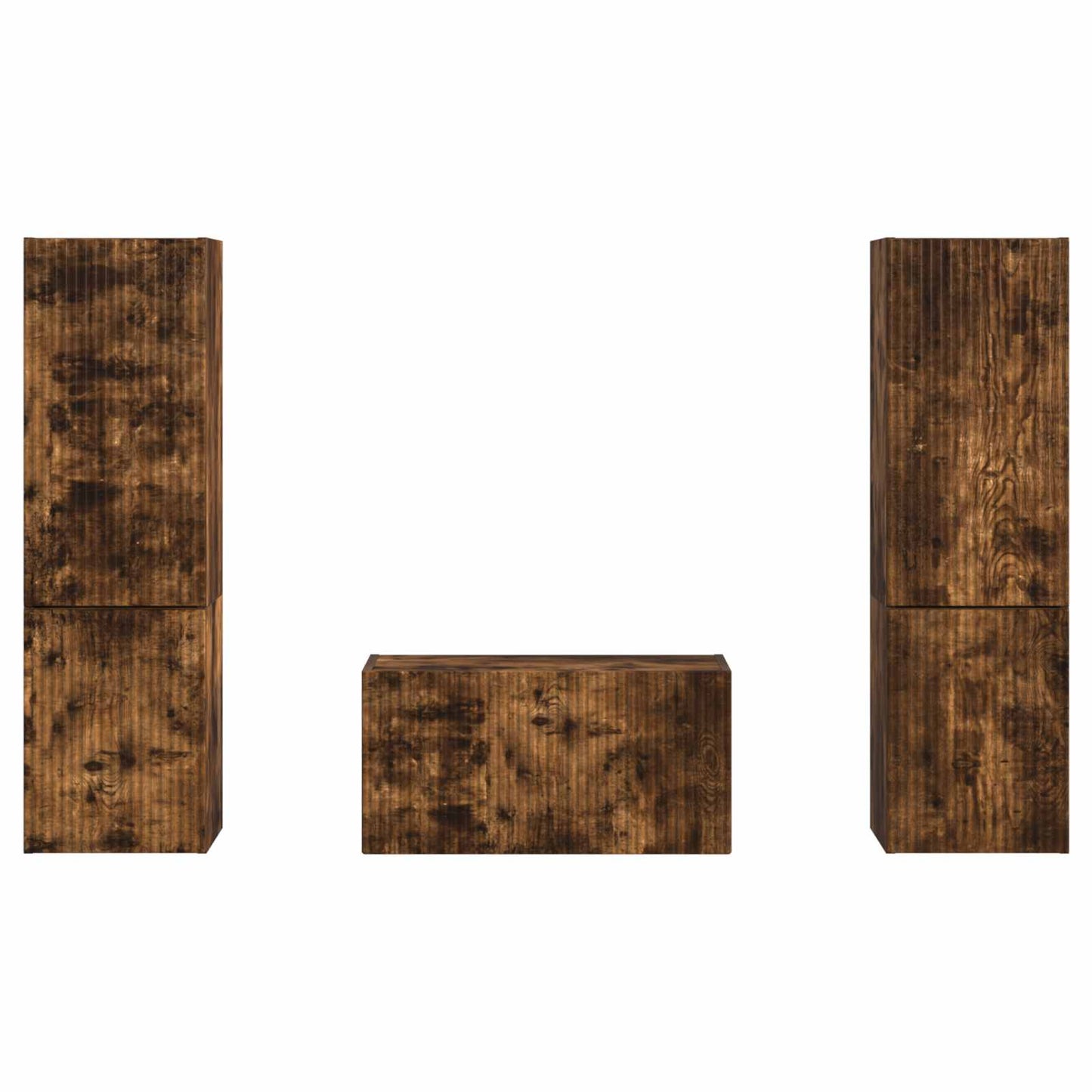 vidaXL 3 pcs Καπνιστό Δρύς