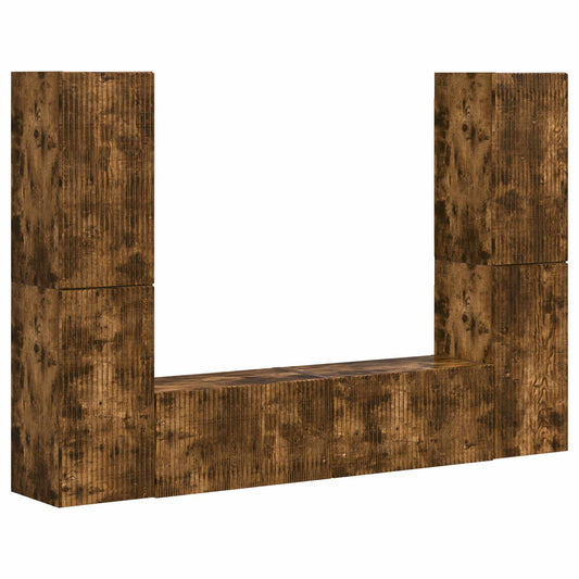 vidaXL 3 pcs Καπνιστό Δρύς