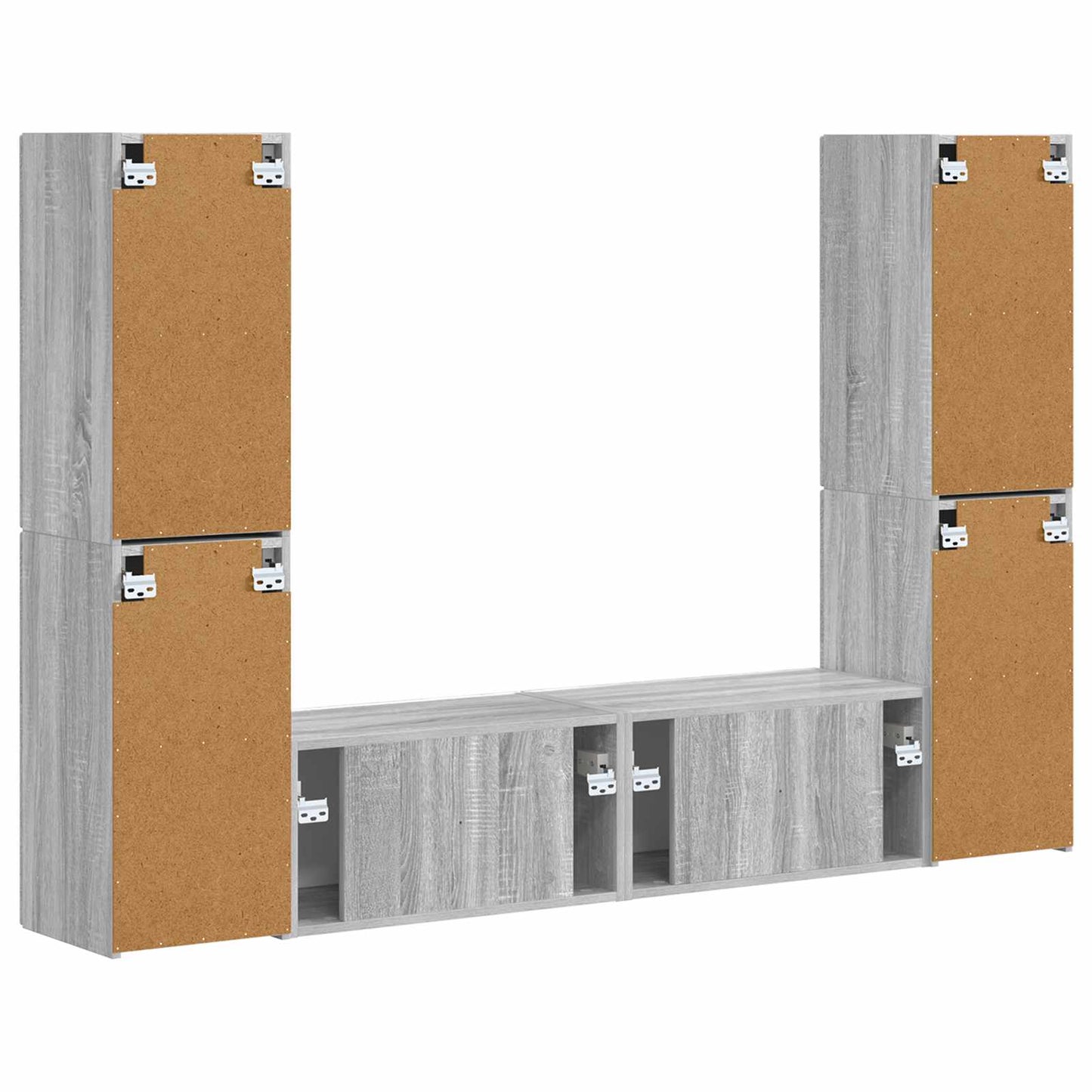 vidaXL 3 pcs Γκρίζο Σονομα