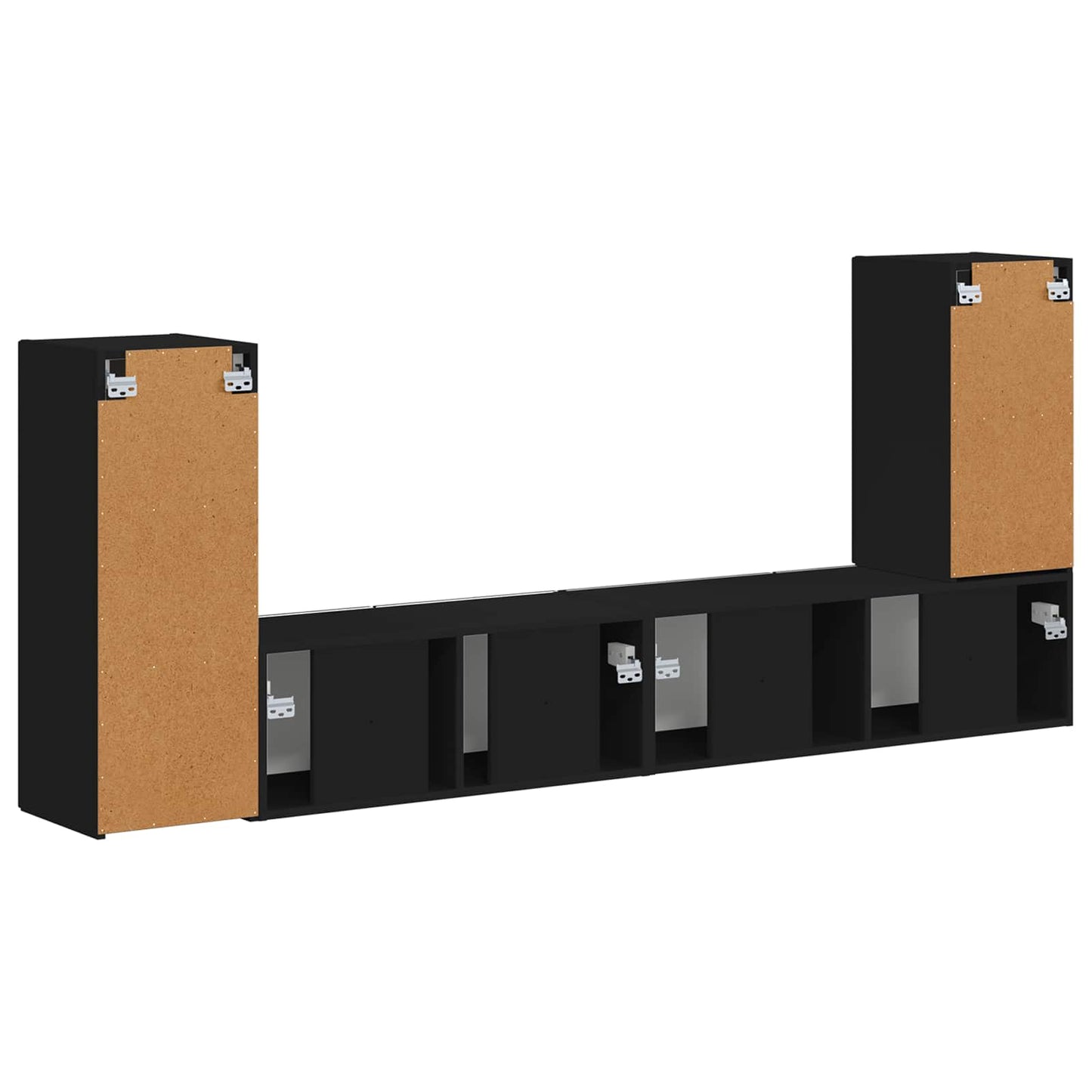 vidaXL 4 pcs Μαύρο