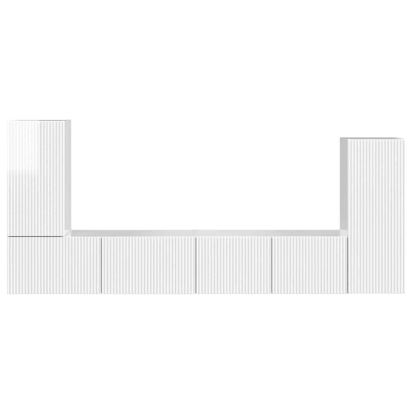 vidaXL 4 pcs Υψηλής γυαλάδας λευκό