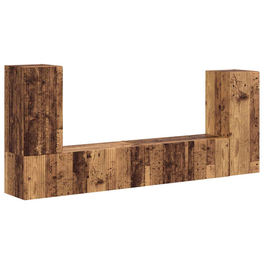 vidaXL 4 pcs Παλιό Ξύλο