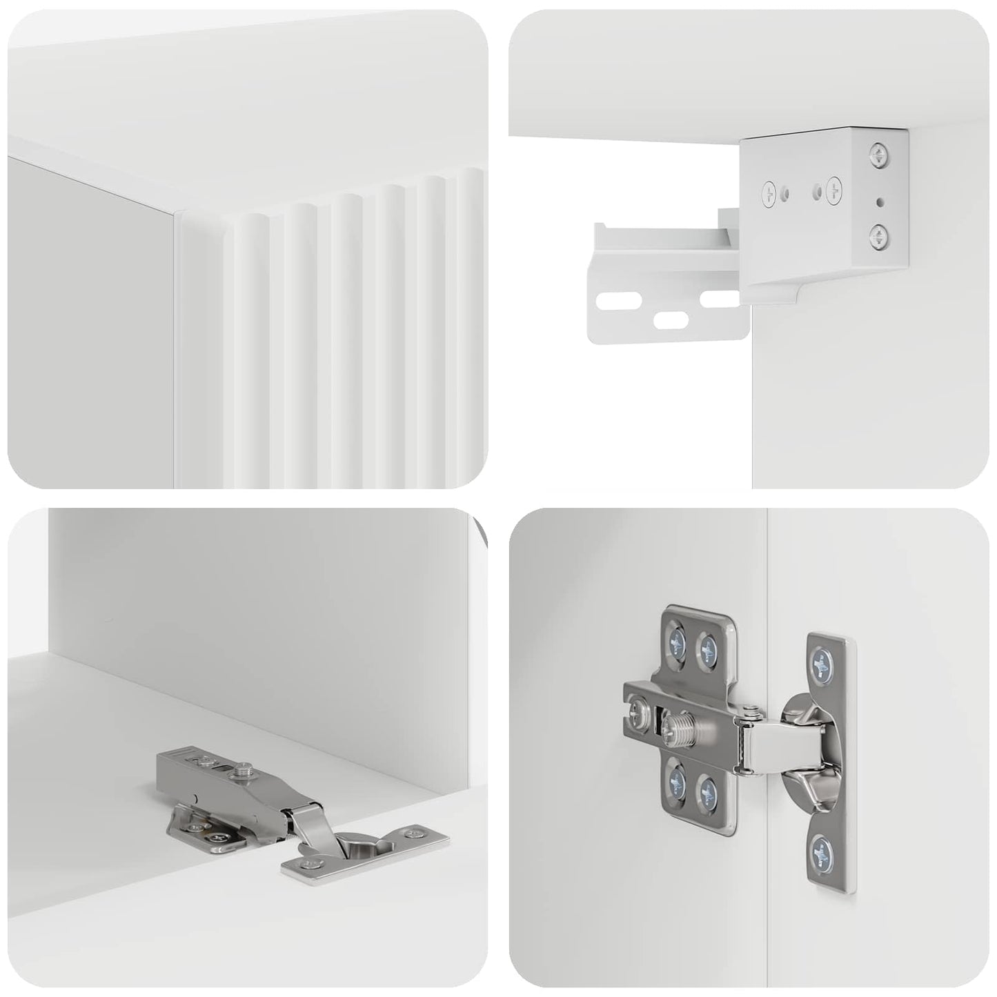 vidaXL 4 pcs Λευκό