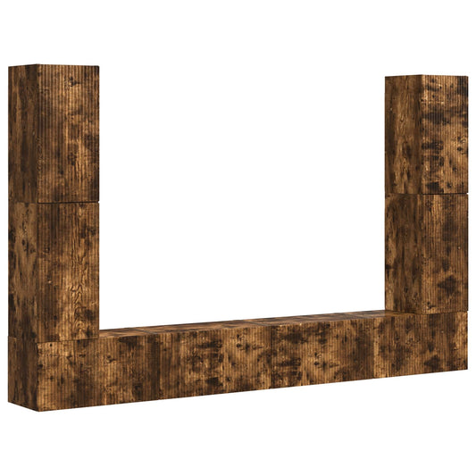 vidaXL 4 pcs Καπνιστό Δρύς