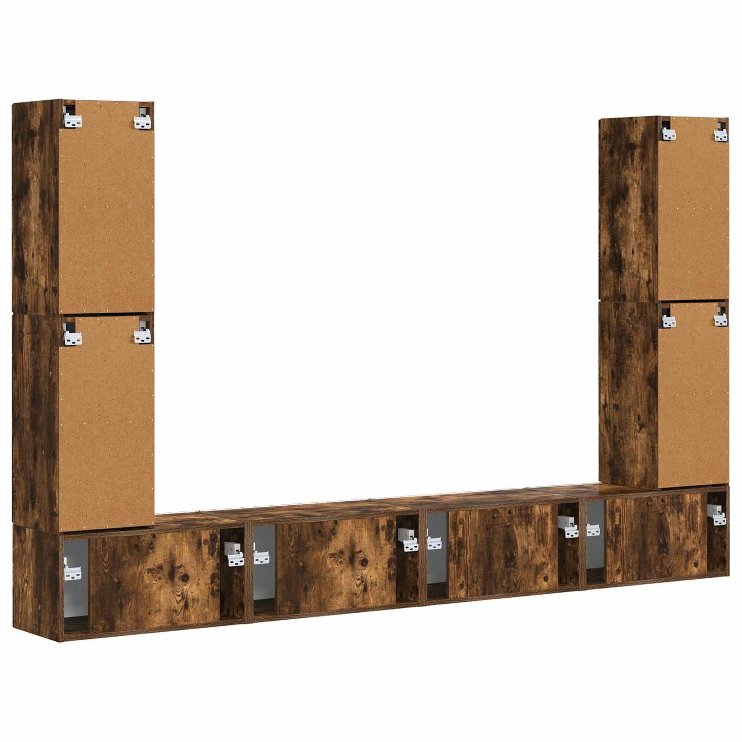 vidaXL 4 pcs Καπνιστό Δρύς