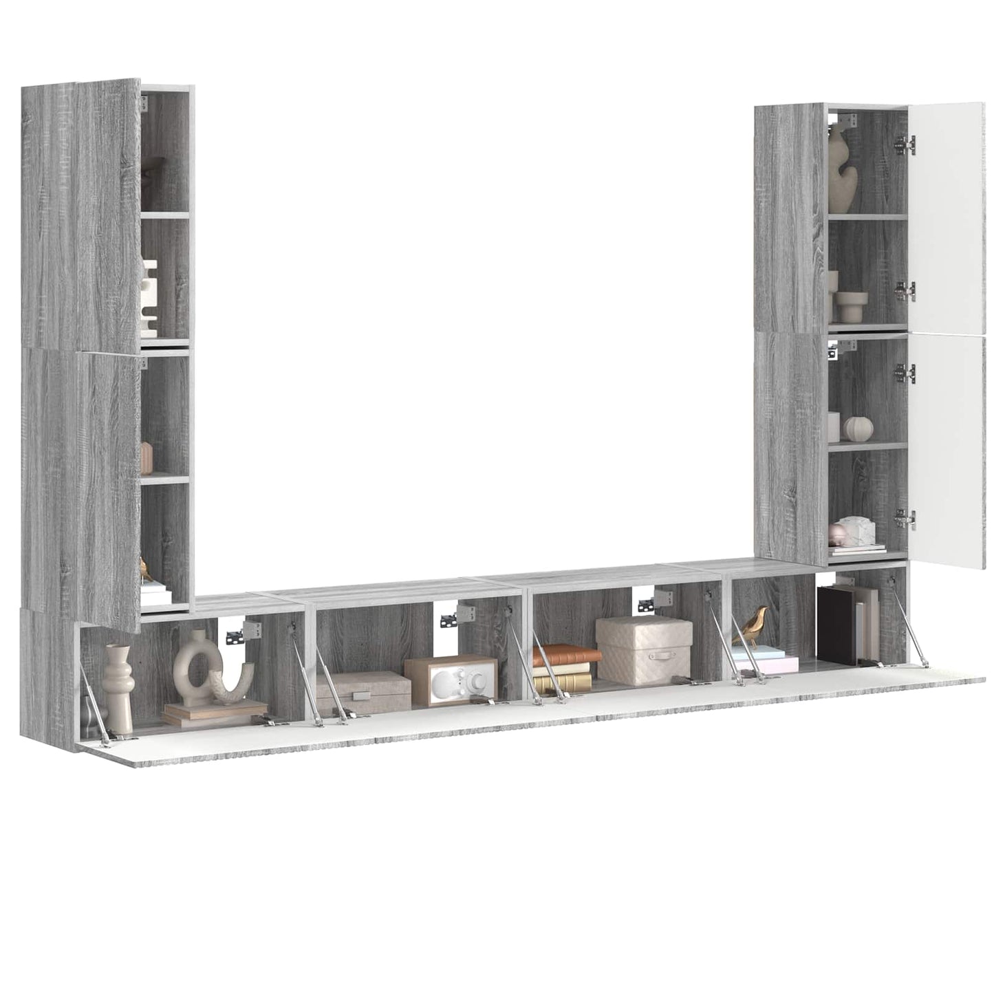 vidaXL 4 pcs Γκρίζο Σονομα