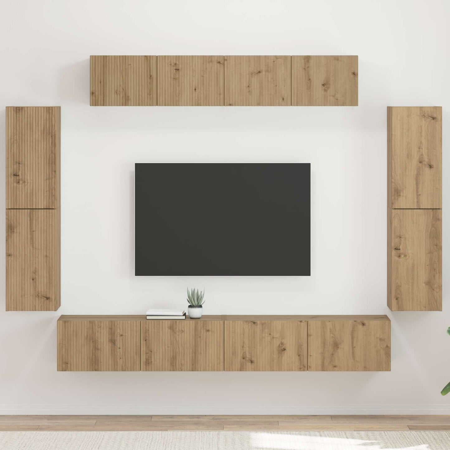 vidaXL Ντουλάπι TV 4 pcs Artisan Oak