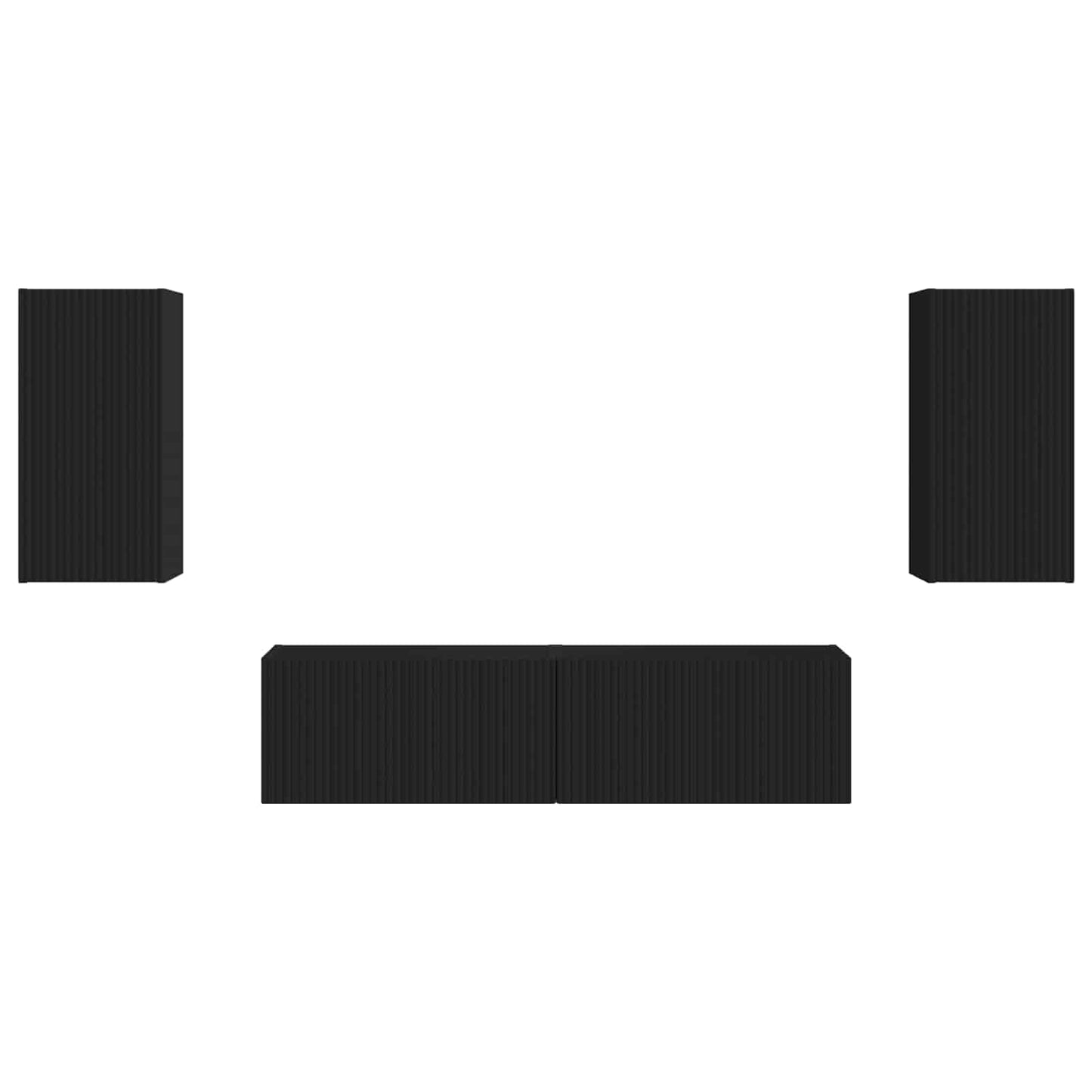 vidaXL 2 pcs Μαύρο