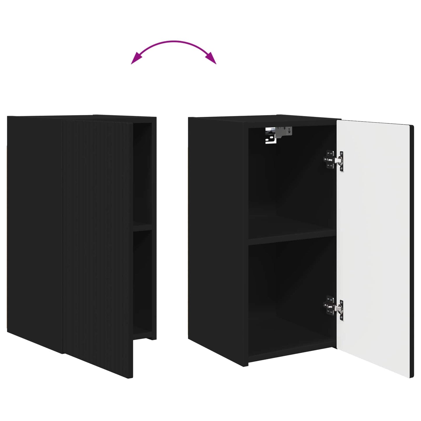 vidaXL 2 pcs Μαύρο