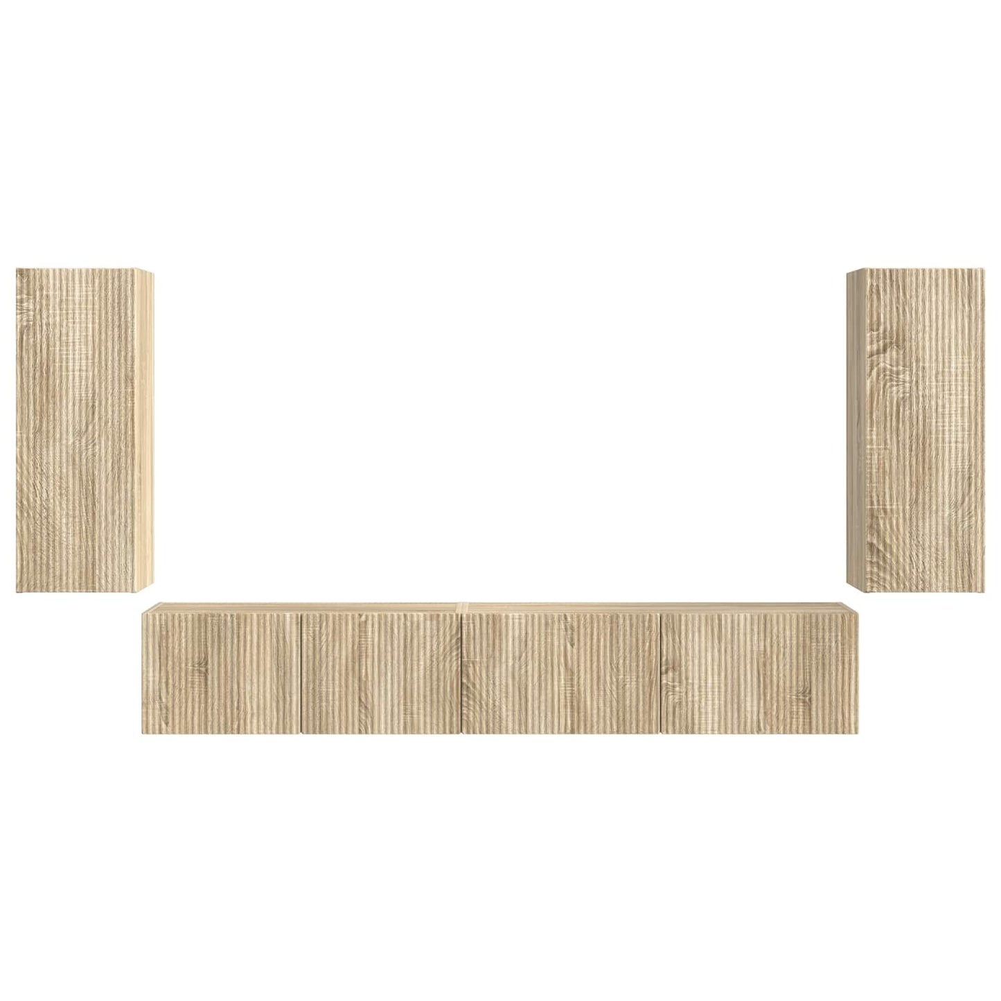 vidaXL 3 pcs Δρύς Sonoma