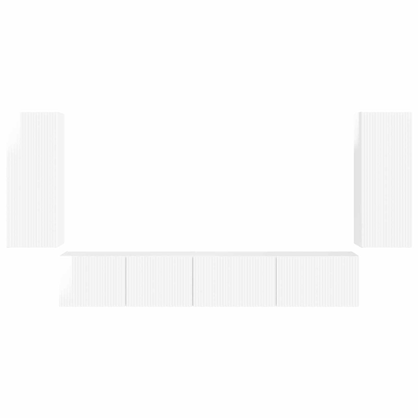 vidaXL 3 pcs Υψηλής γυαλάδας λευκό