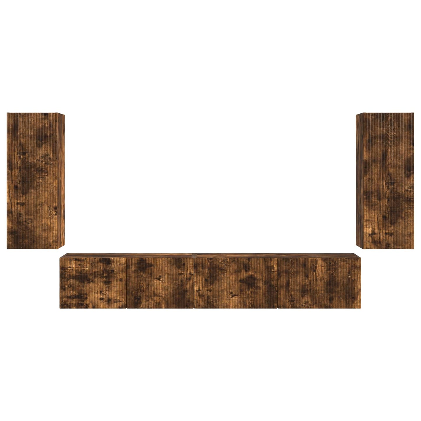 vidaXL 3 pcs Καπνιστό Δρύς