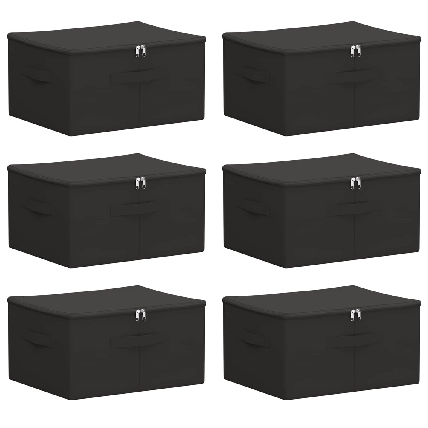 vidaXL Κουτί αποθήκευσης 6 pcs Ανθρακί 43 x 34 x 23 εκ. Ύφασμα