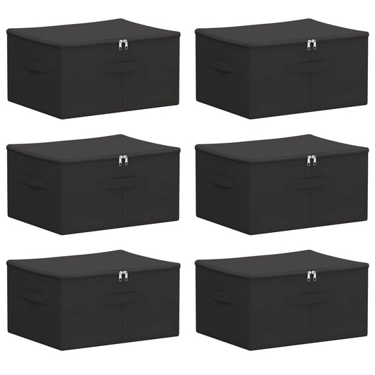 vidaXL Κουτί αποθήκευσης 6 pcs Ανθρακί 43 x 34 x 23 εκ. Ύφασμα
