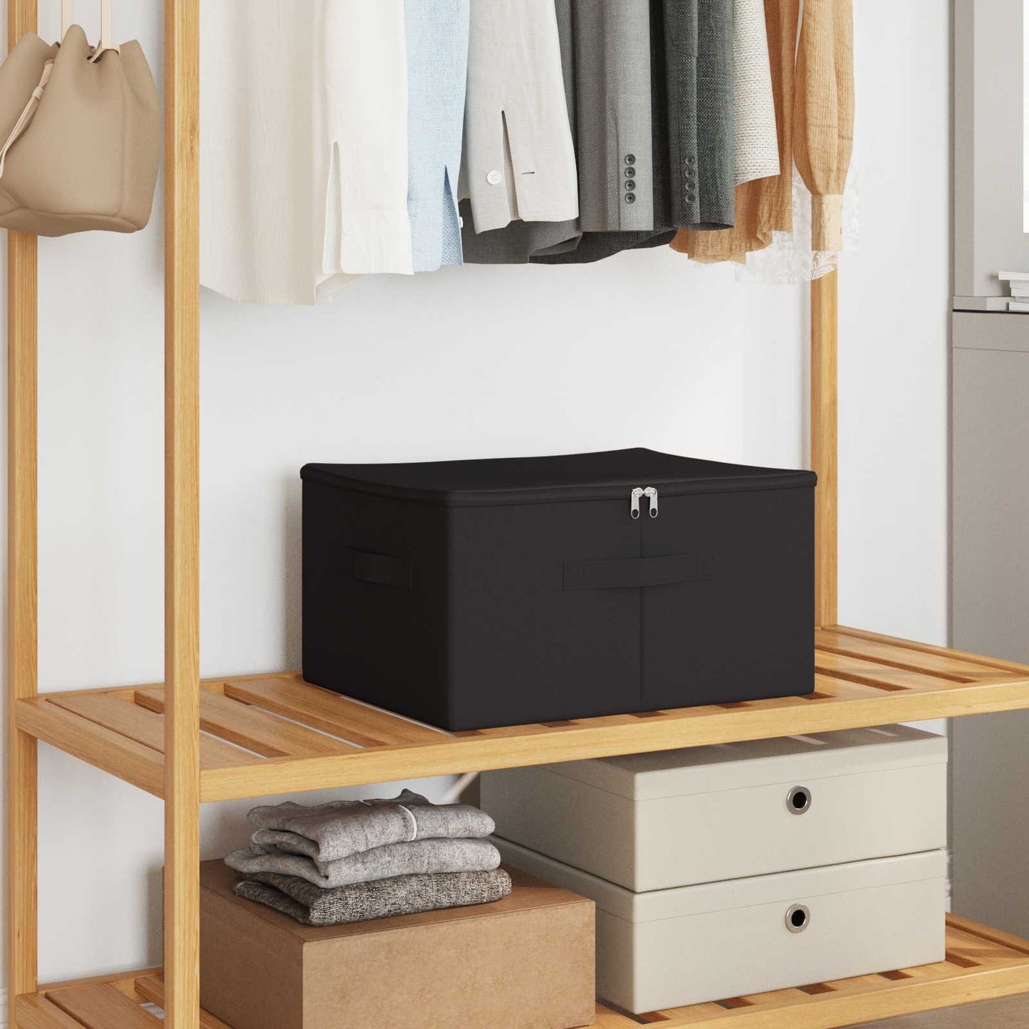 vidaXL Κουτί αποθήκευσης 24 pcs Ανθρακί 43 x 34 x 23 εκ. Ύφασμα