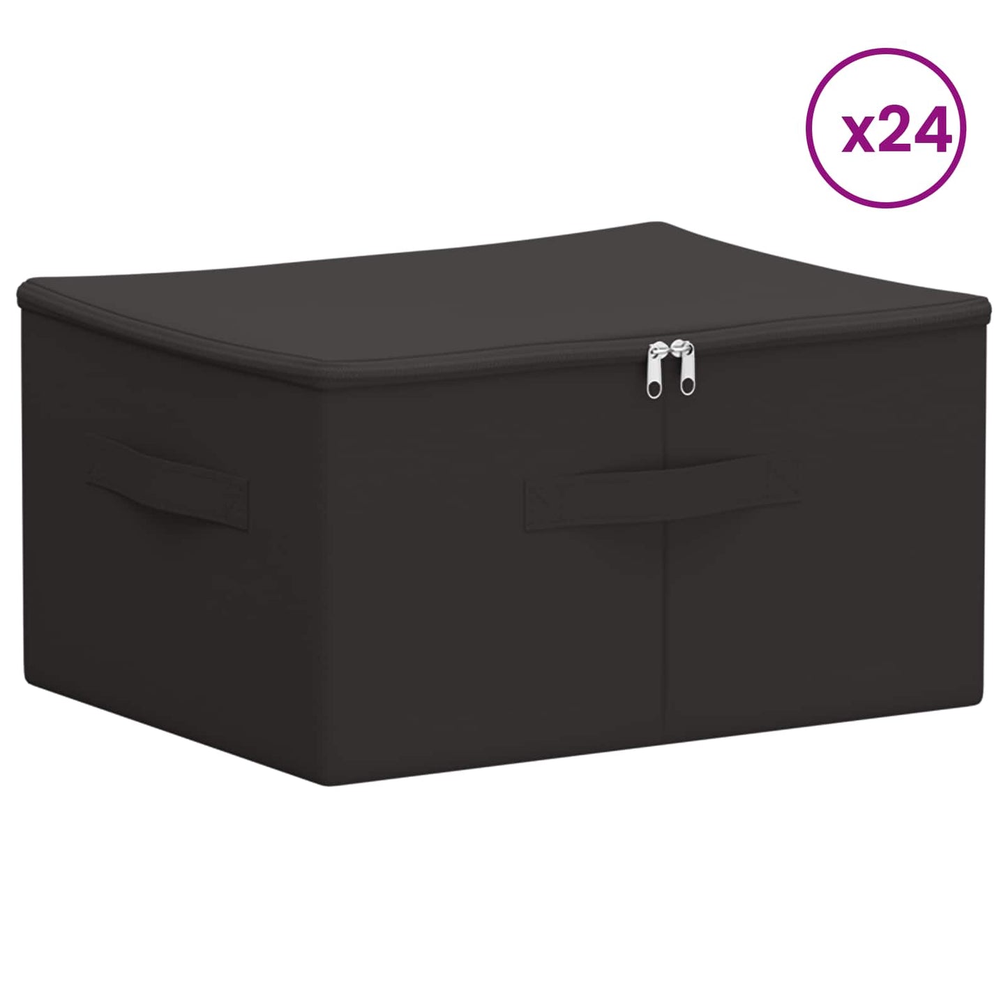 vidaXL Κουτί αποθήκευσης 24 pcs Ανθρακί 43 x 34 x 23 εκ. Ύφασμα