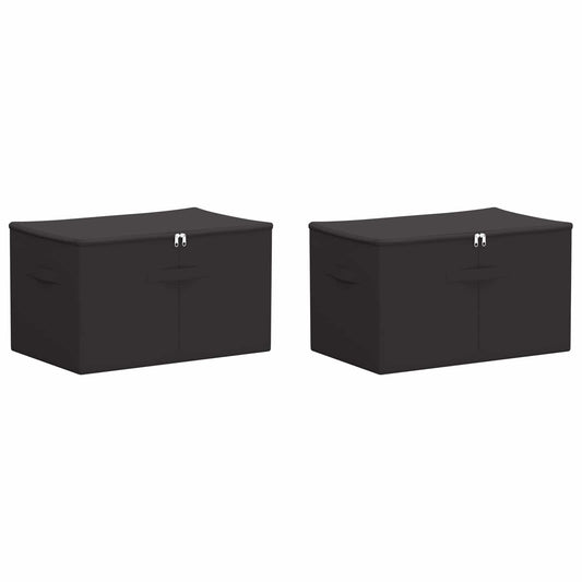 vidaXL Κουτί αποθήκευσης 2 pcs Ανθρακί 55 x 35 x 32 εκ. Ύφασμα