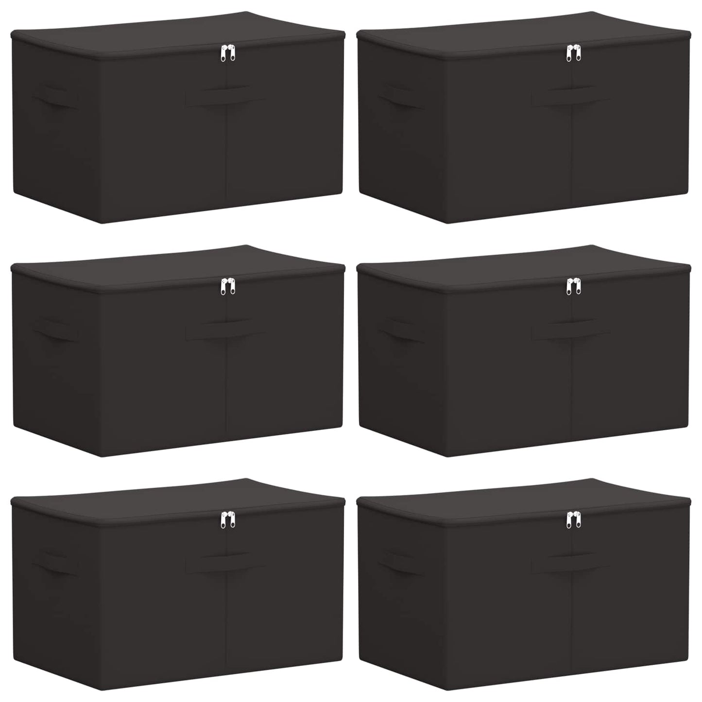vidaXL Κουτί αποθήκευσης 6 pcs Ανθρακί 55 x 35 x 32 εκ. Ύφασμα