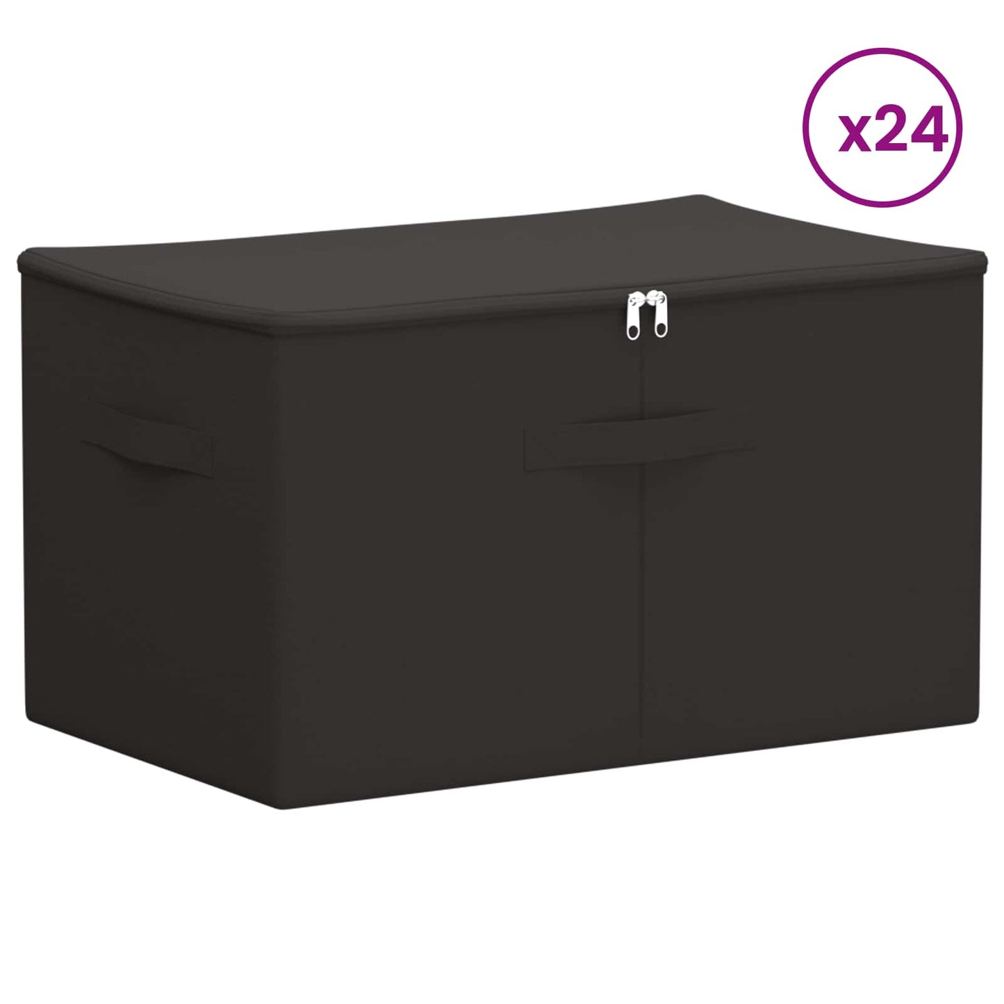 vidaXL Κουτί αποθήκευσης 24 pcs Ανθρακί 60 x 43 x 35 εκ. Ύφασμα