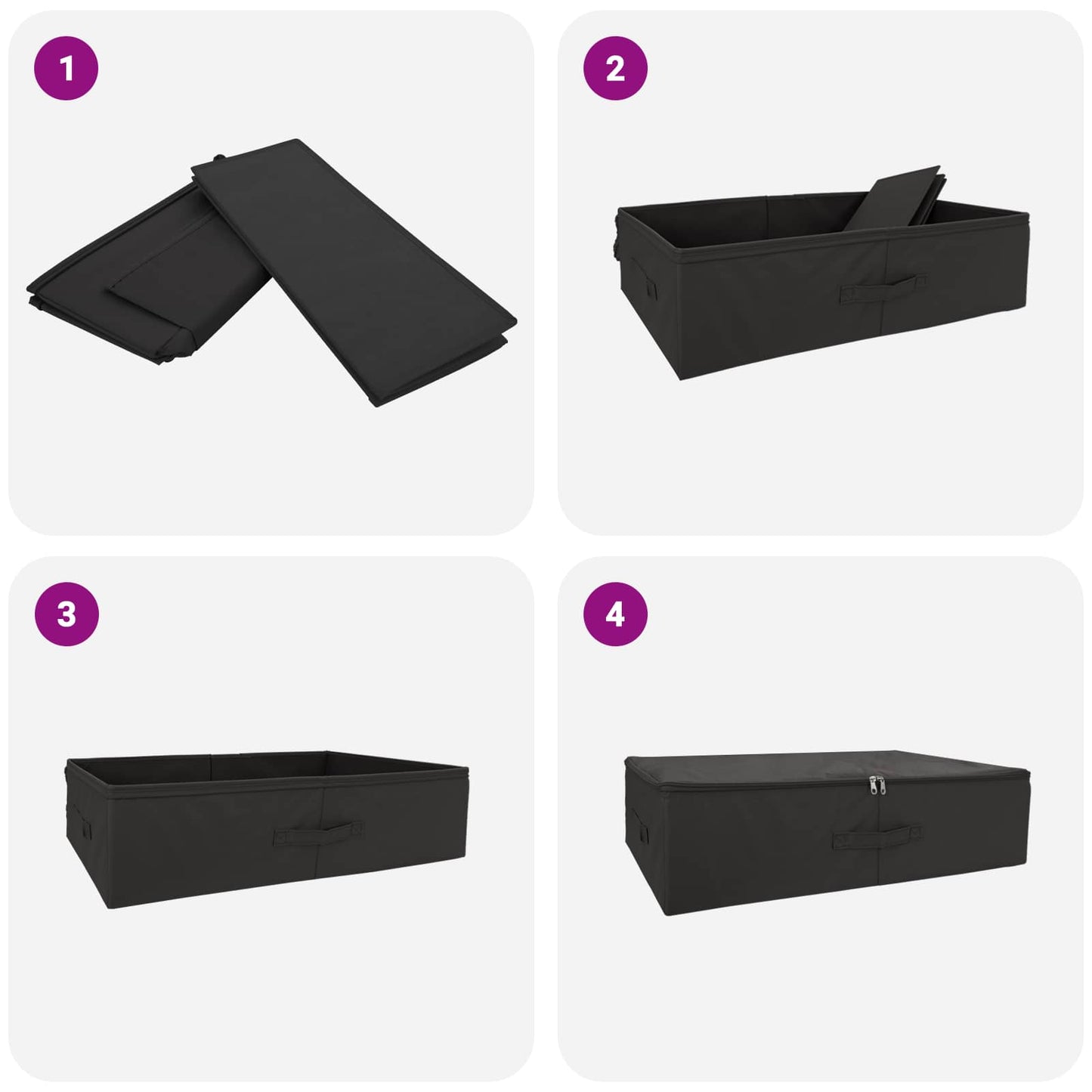 vidaXL Κουτί αποθήκευσης 6 pcs Ανθρακί 70 x 40 x 18 εκ. Ύφασμα