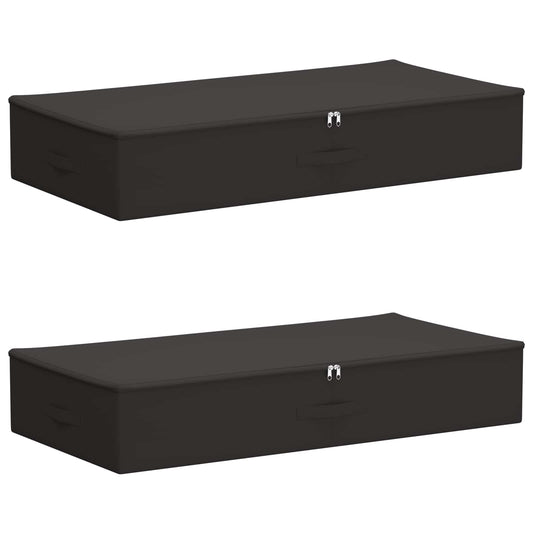 vidaXL Κουτί αποθήκευσης 2 pcs Ανθρακί 90 x 48 x 15 εκ. Ύφασμα