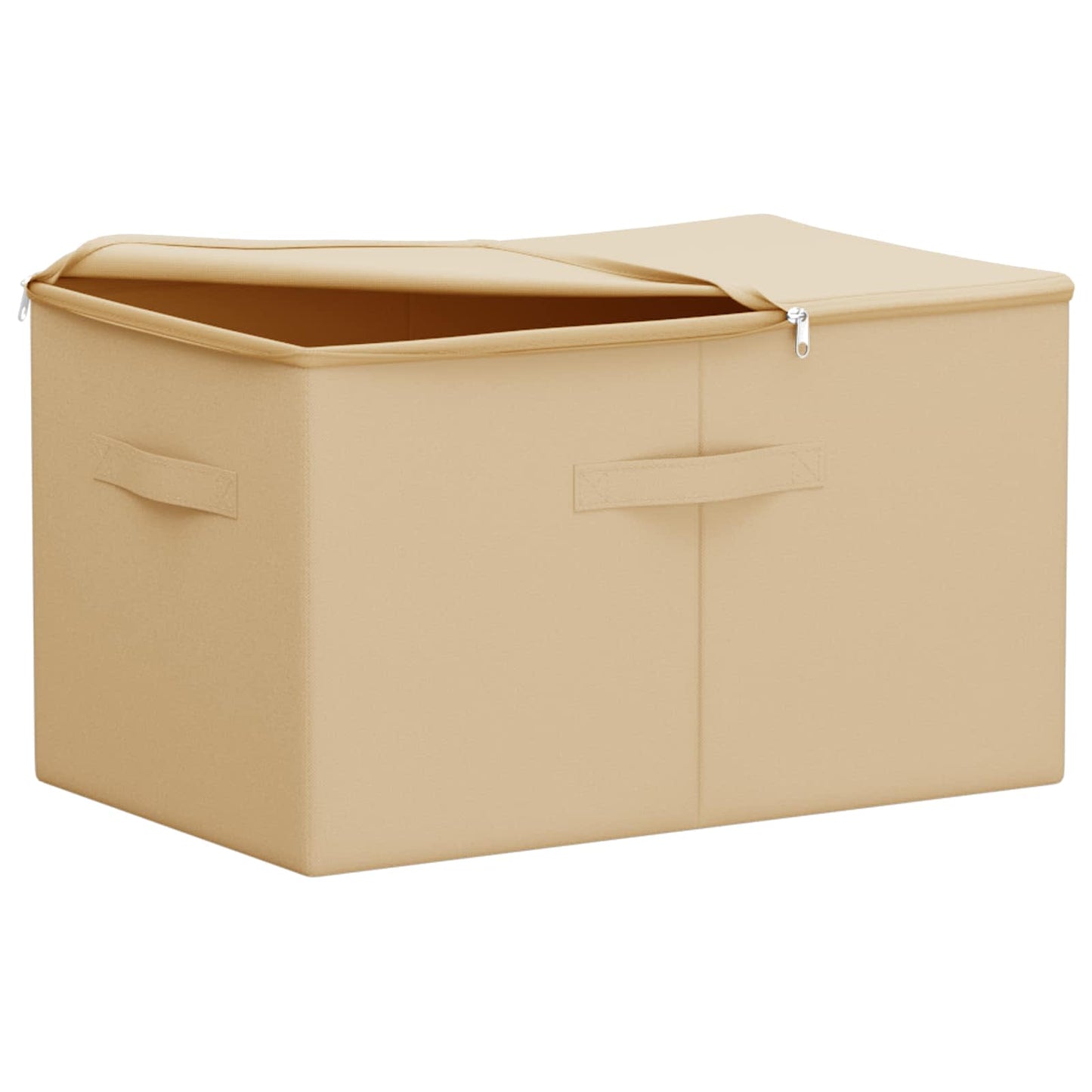 vidaXL Κουτί αποθήκευσης Κρεμ 60 x 43 x 35 εκ. Ύφασμα
