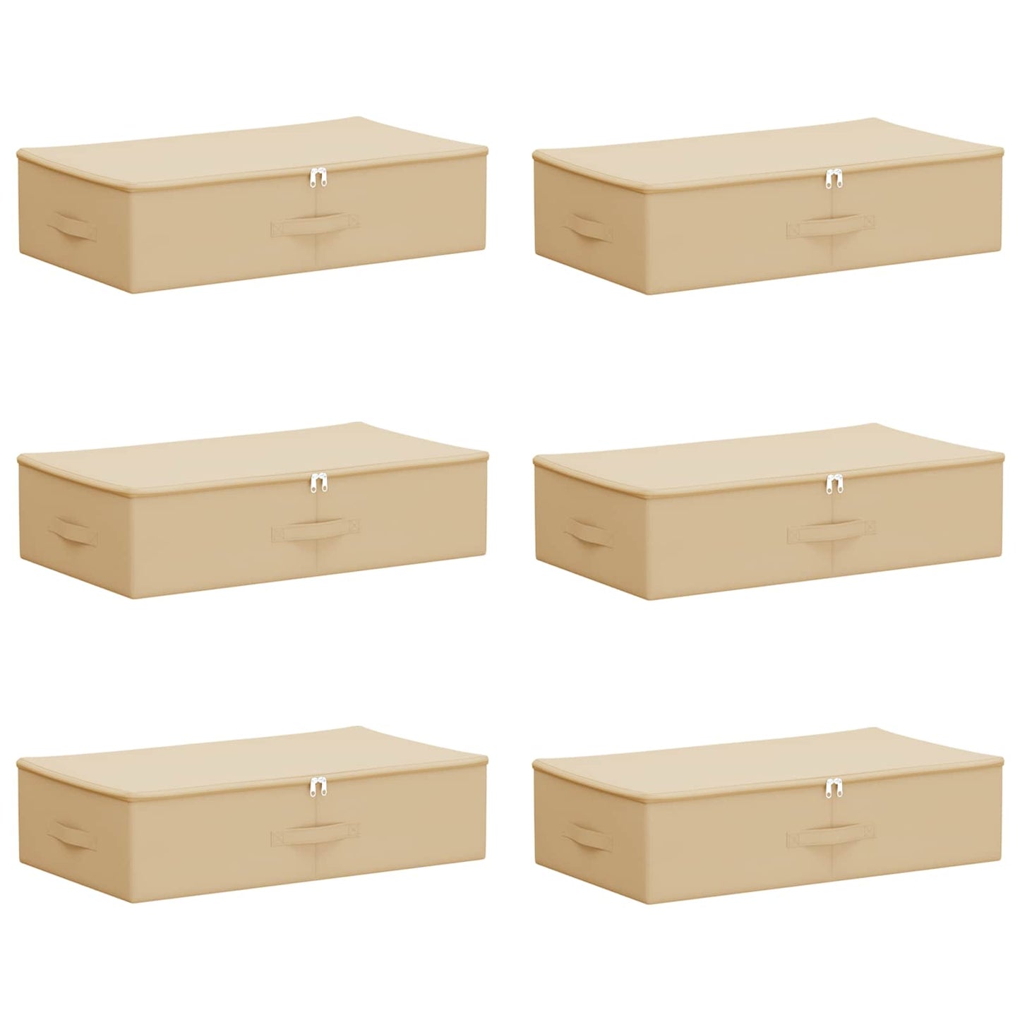 vidaXL Κουτί αποθήκευσης 6 pcs Κρεμ 70 x 40 x 18 εκ. Ύφασμα