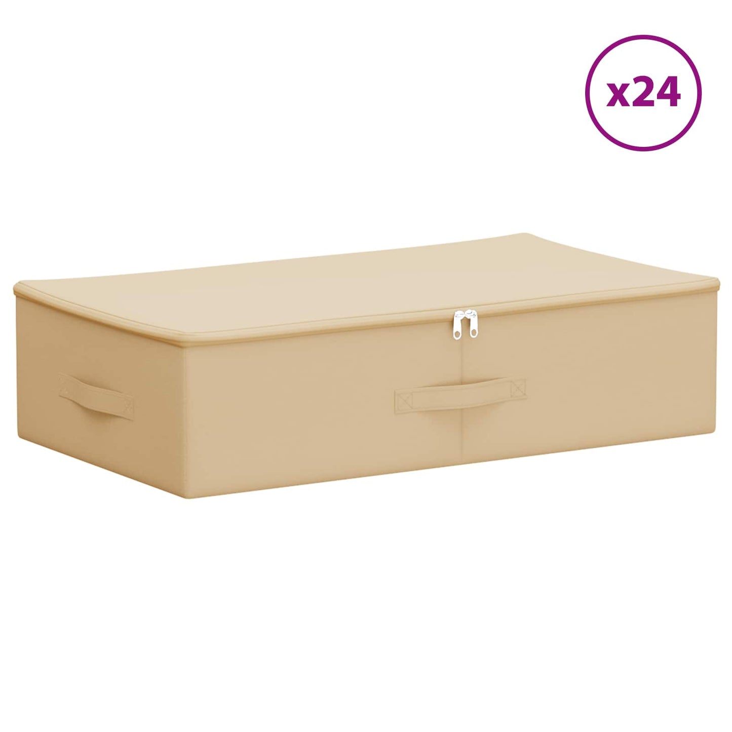 vidaXL Κουτί αποθήκευσης 24 pcs Κρεμ 70 x 40 x 18 εκ. Ύφασμα
