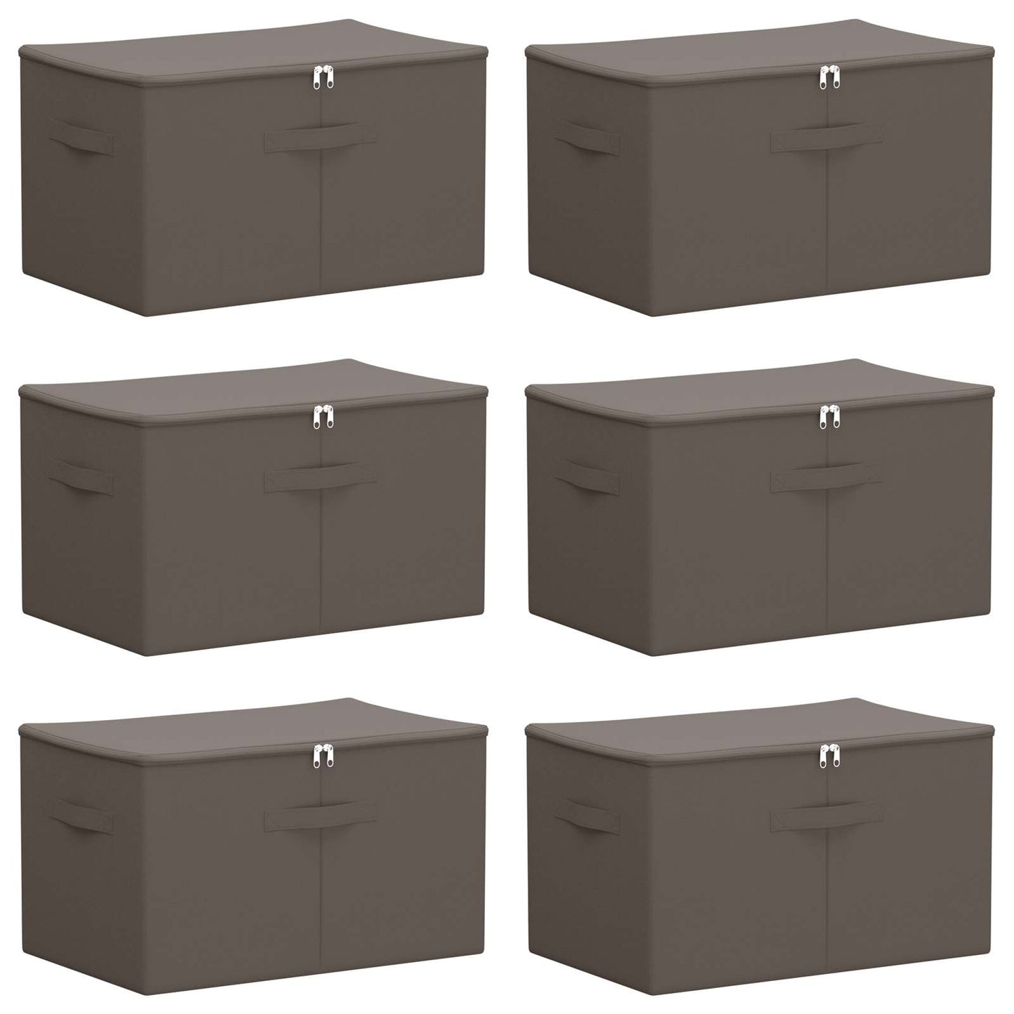 vidaXL Κουτί αποθήκευσης 6 pcs Ανθρακί 55 x 35 x 32 εκ. Ύφασμα