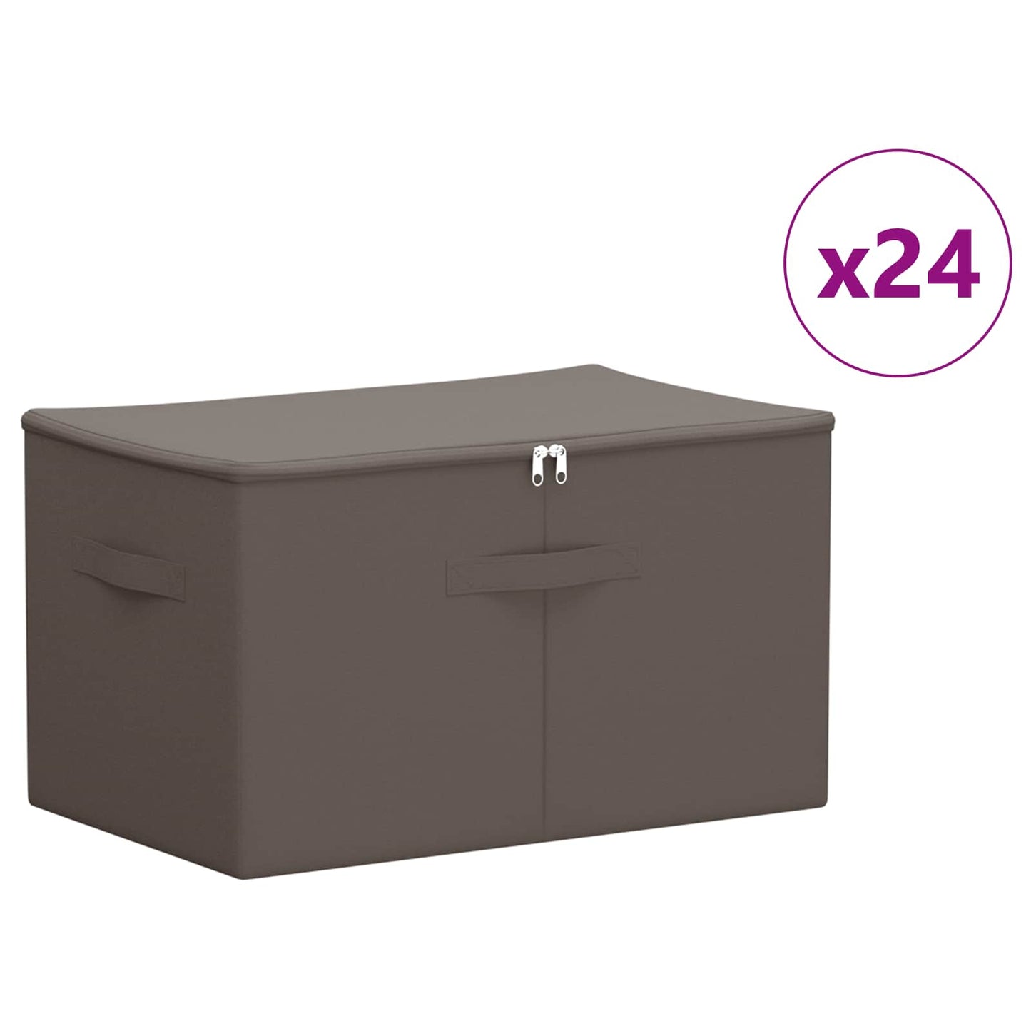 vidaXL Κουτί αποθήκευσης 24 pcs Γκρι 60 x 43 x 35 εκ. Ύφασμα