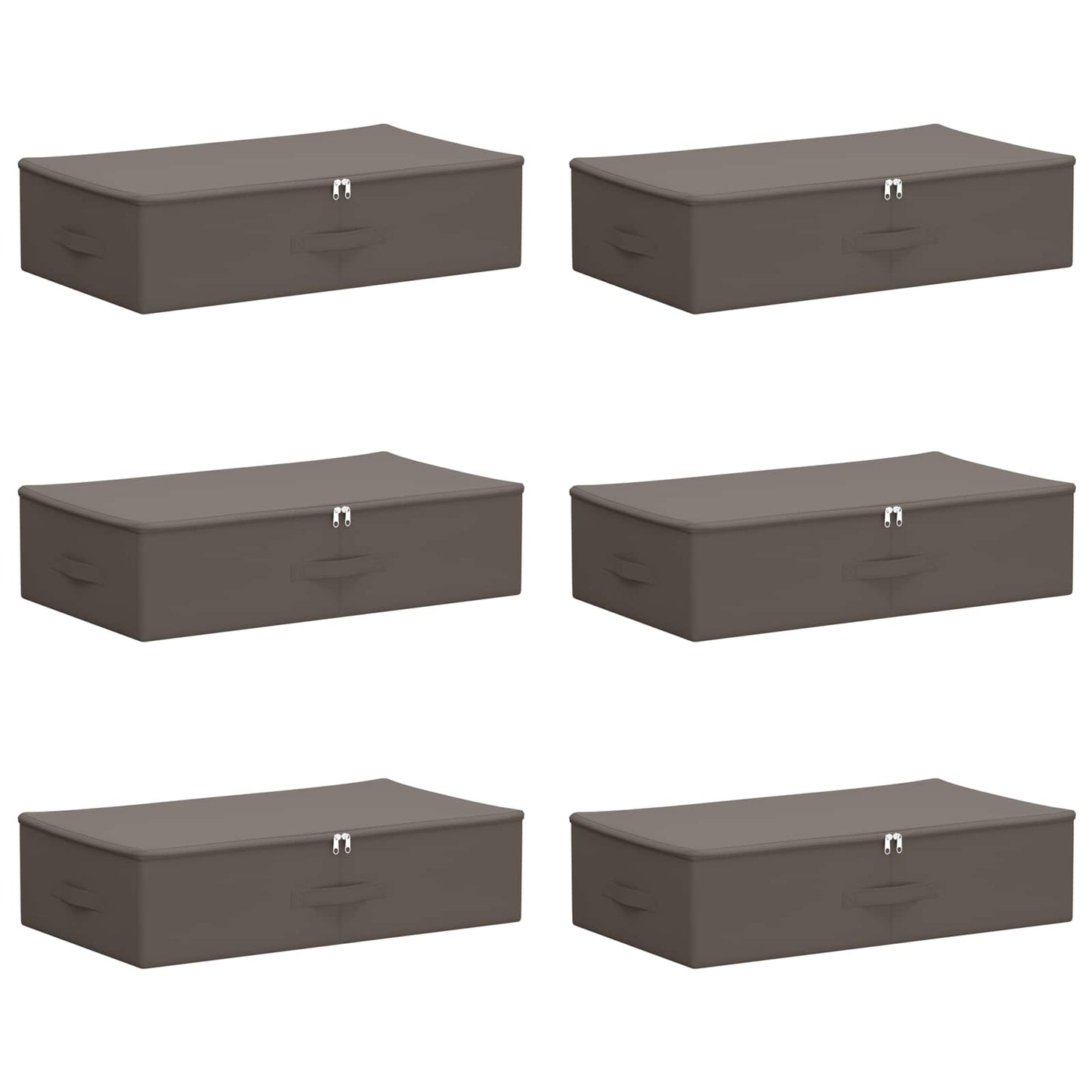 vidaXL Κουτί αποθήκευσης 6 pcs Γκρι 70 x 40 x 18 εκ. Ύφασμα