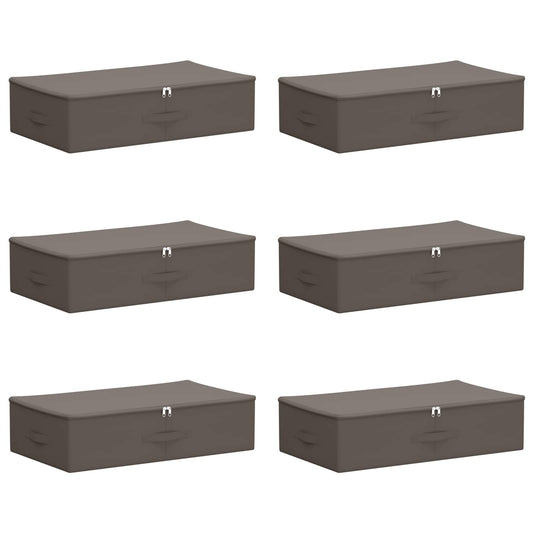 vidaXL Κουτί αποθήκευσης 6 pcs Γκρι 70 x 40 x 18 εκ. Ύφασμα