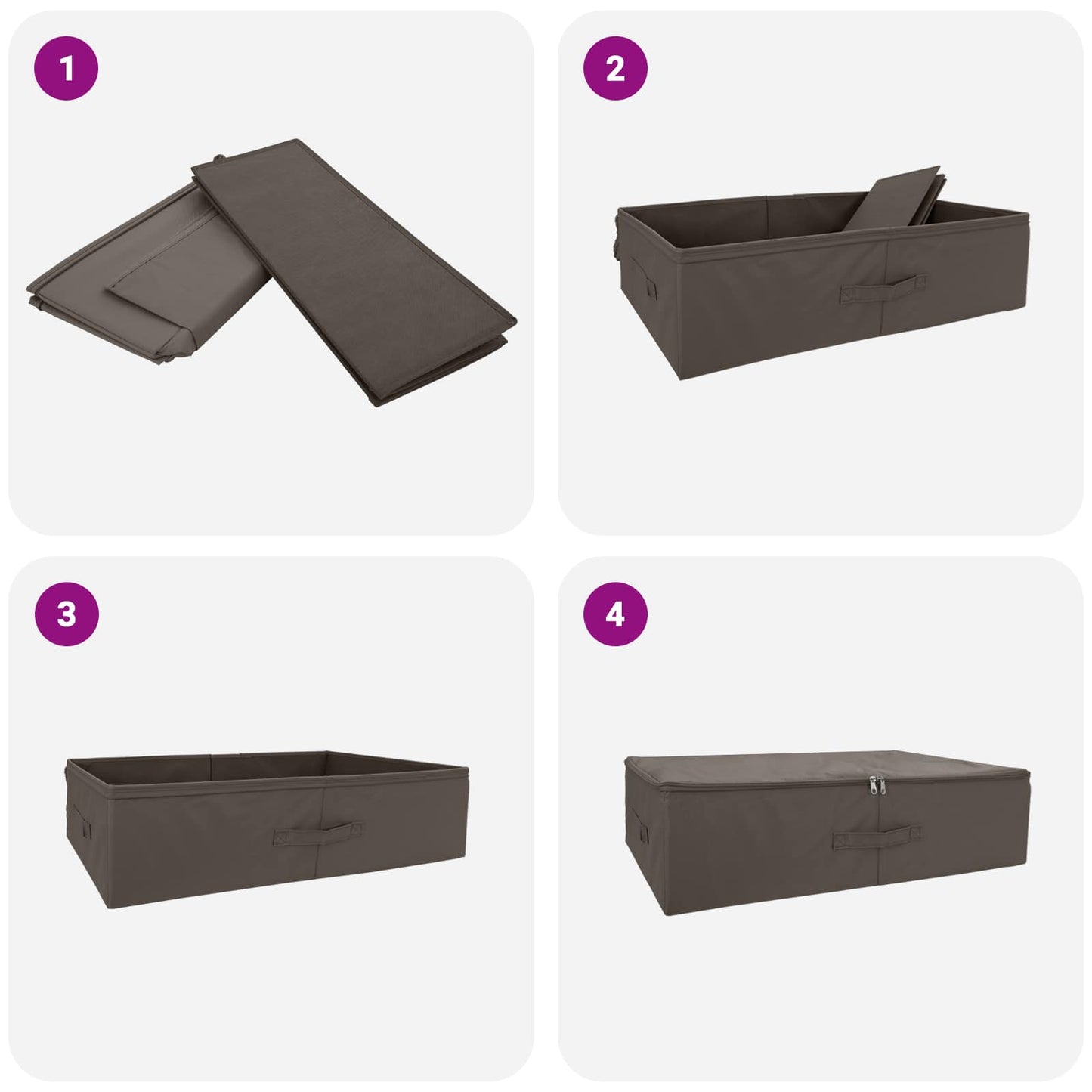 vidaXL Κουτί αποθήκευσης 6 pcs Γκρι 70 x 40 x 18 εκ. Ύφασμα