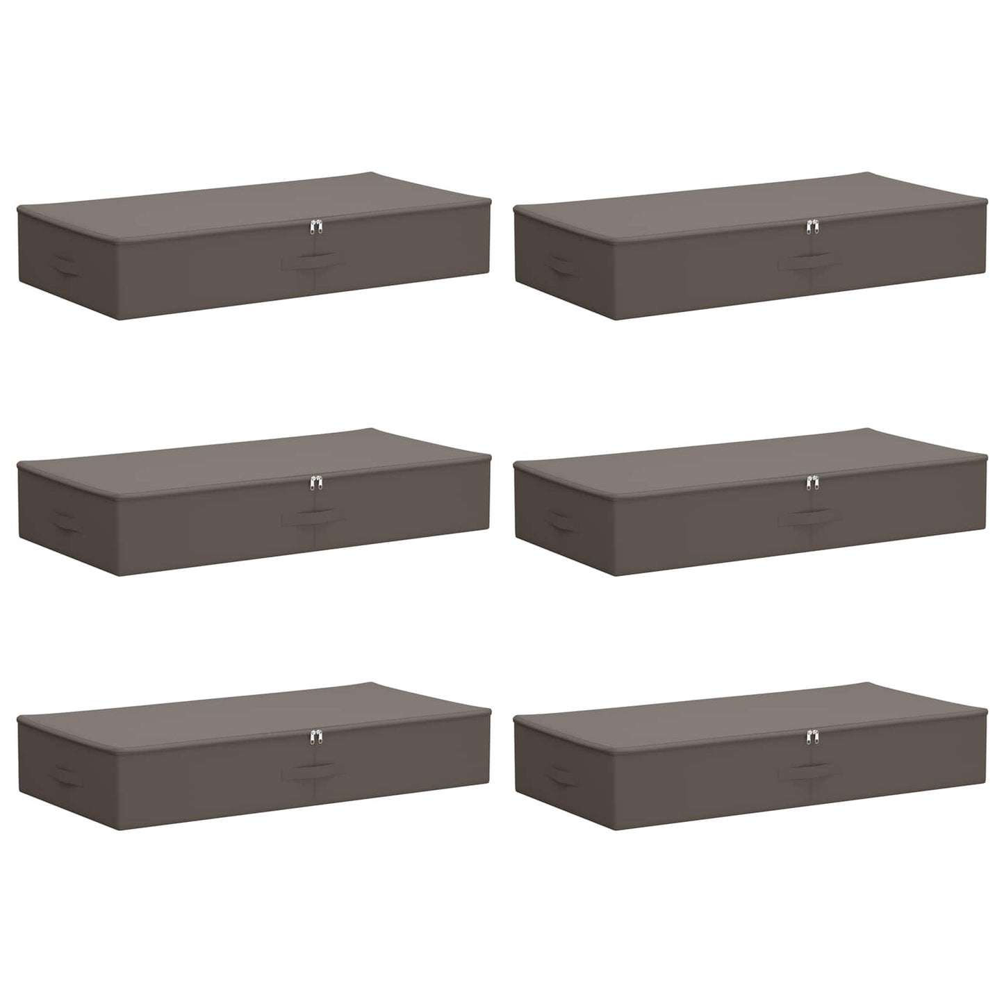 vidaXL Κουτί αποθήκευσης 6 pcs Γκρι 90 x 48 x 15 εκ. Ύφασμα