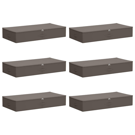 vidaXL Κουτί αποθήκευσης 6 pcs Γκρι 90 x 48 x 15 εκ. Ύφασμα