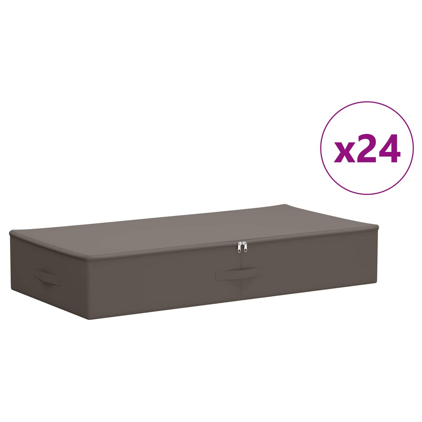 vidaXL Κουτί αποθήκευσης 24 pcs Γκρι 100 x 50 x 18 εκ. Ύφασμα
